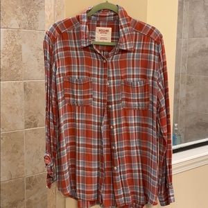 Flannel print shirt